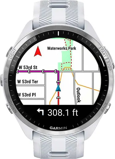 Смарт-годинник Garmin Forerunner 965 Titanium Bezel w. Whiteston Case and Whiteston/Powder Gray S. Band (010-02809-01) - фото 7
