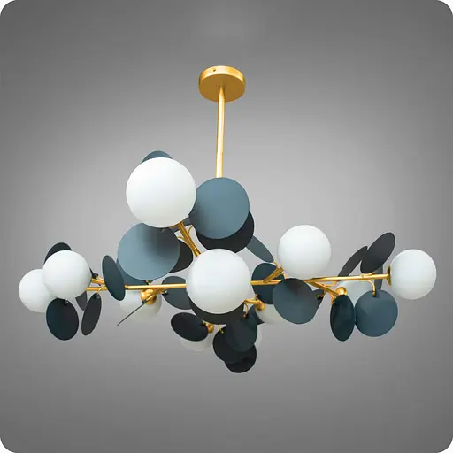 Люстра підвісна 517 Dlight на 12 ламп Золото-Сірий (01693) - фото 2