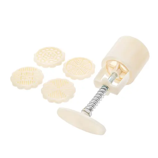 Плунжер кондитерский для печенья и мастики круг + 4 насадки, Kitchen Master Белый 86278 - фото 2