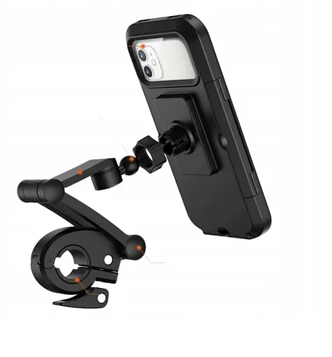 Держатель для телефона на велосипед HL-69-L водонепроницаемый Черный - фото 2