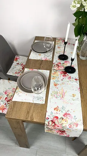 Комплект Дорожка водоотталкивающая Цветочный принт 400х40 см 4 шт. - фото 4