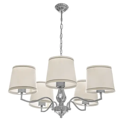 Люстра підвісна Brille з абажуром в спальню E27 60W CH (BKL-658S/5)