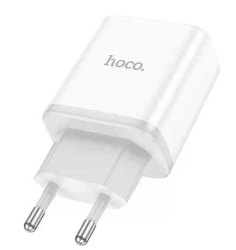 Мережевий зарядний пристрій Hoco C104A Stage single port PD20W charger ( EU ) Білий - фото 1