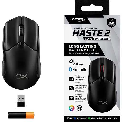 Мишка HyperX Pulsefire Haste 2 Core Wireless Black (8R2E6AA) - фото 9