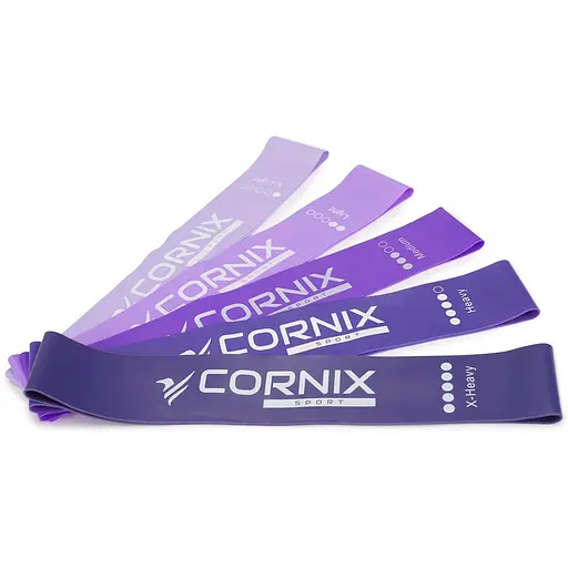 Резинки для фітнесу Cornix Mini Power Band набір 5 шт. 1-20 кг XR-0253 - фото 1