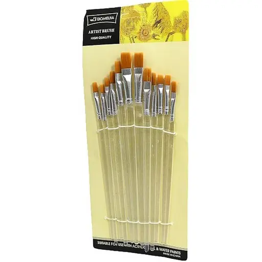 Набор художественных кистей Bambi K1355 в наборе 12 штук - фото 1