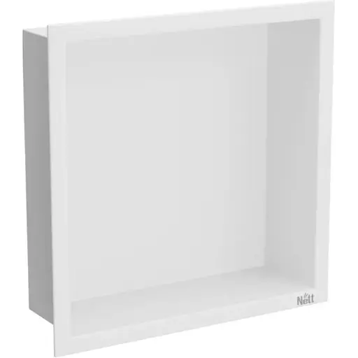 Полка в ванную Nett YW-29, встроенная металлическая 30 см белая - фото 1