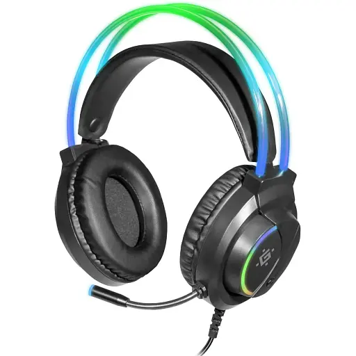 Игровая гарнитура Defender Flame RGB кабель 2 м черная - фото 3