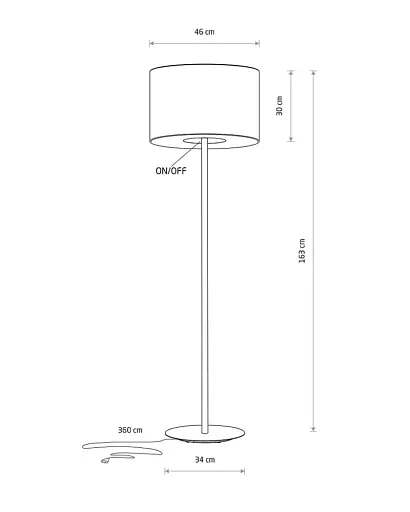 Торшер Nowodvorski 11676 Lago E27 1x25W IP20 серый - фото 5
