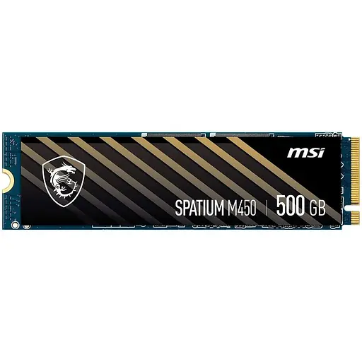 Накопичувач SSD MSI m.2 NVMe 500GB Spatium M450 V1 M.2 2280 PCIe 4.0 x4 NVMe 3D NAND TLC 512 480 (S78-440K380-P83) - фото 1