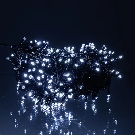 Гірлянда Нитка вулична GarlandoPro 30 м 300 LED чорний дріт Білий CF300L30MBW - фото 2