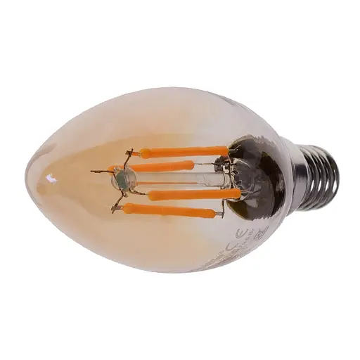 Лампа Brille світлодіодна LED 6W E14 COG WW C35 Amber 220 В - фото 2