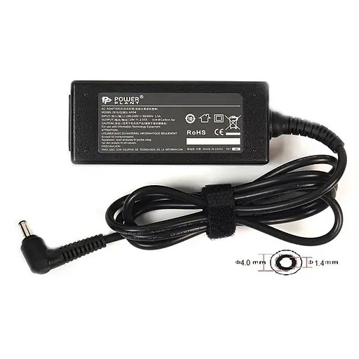 Блок живлення для ноутбуків PowerPlant ASUS 220V, 19V 45W 2.37A (4.0*1.4)