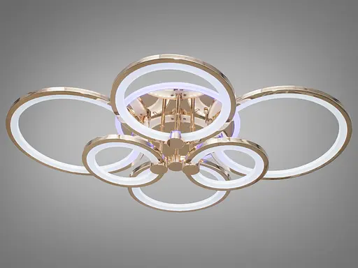 LED-люстра з диммером і кольоровою підсвіткою, колір хром, 135W - фото 3