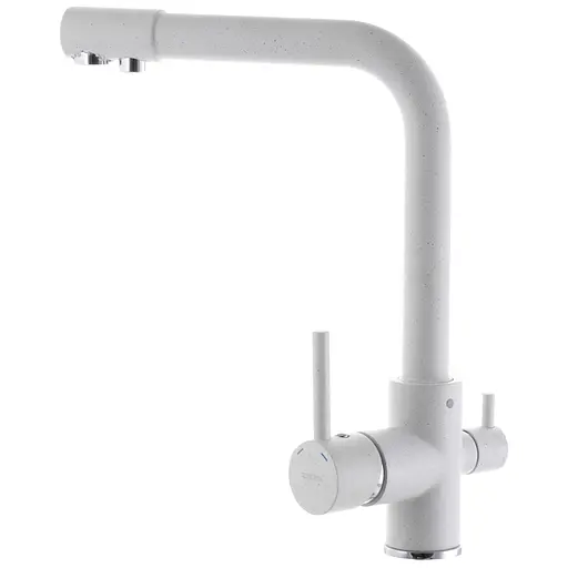 Змішувач для кухні на дві води Zerix LR4055W-3 ZX2643 Білий - фото 2