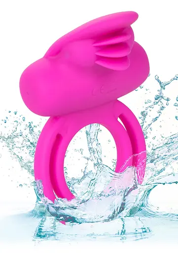 Виброкольцо CalExotics Dual Clit Flicker Enhancer 6х3.7 см розовый - фото 7