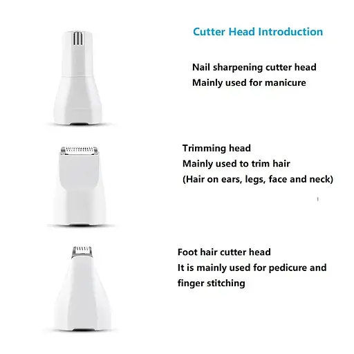 Машинка электрическая для стрижки когтей и шерсти с насадками Vailge GN01 белая - фото 2