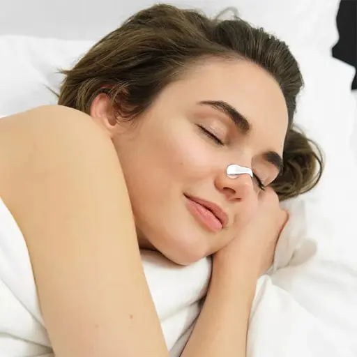 Магнітна кліпса від хропіння 15 пар змінних наліпок Антихрап розширювач для покращення дихання носа Назальний дилататор Біла (1216-02) - фото 3