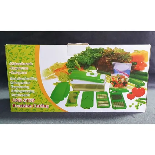 Мультислайсер Nicer Dicer Plus 8828 механическая овощерезка с насадкой для мелких кубиков - фото 6