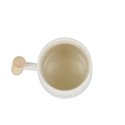 Кухоль керамічний OldBro Ukraine з дерев'яною ручкою кришкою та ложкою 480 мл white - фото 4