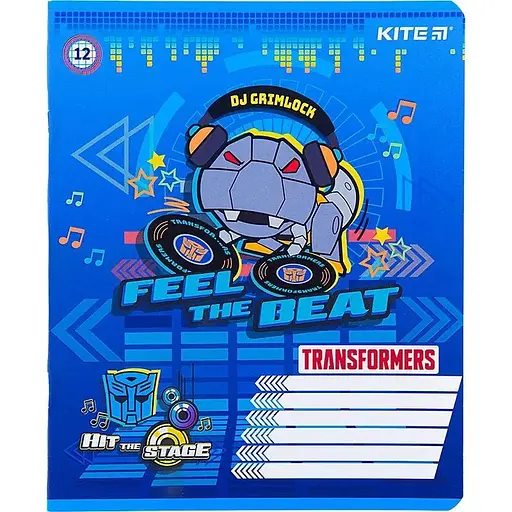 Зошит учнівський "Transformers" Kite TF22-232 12 аркушів (4063276127709)(SC) - фото 1
