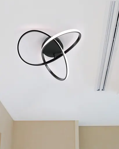 Люстра Goldlux 329684 Oskar Big LED 1x30W 4000K 4000Lm IP20 чорна - фото 3