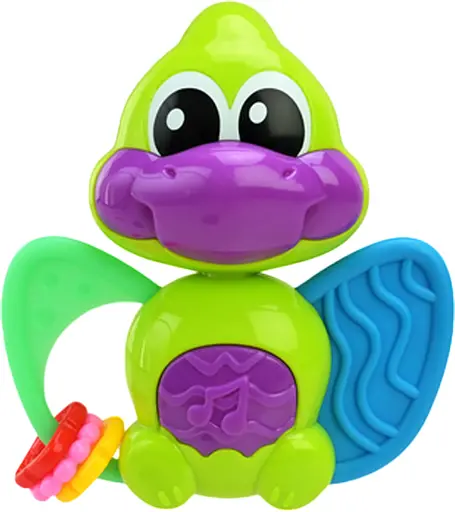 Погремушка музыкальная Солнечный зайчик, звуки, мелодии, световые эффекты, 12.5x11.5x5 см (в ассортименте)