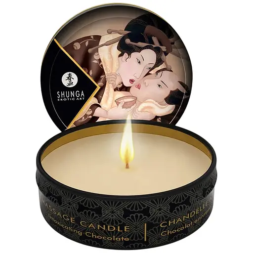 Масажна свічка Shunga Mini Massage Candle Intoxicating Chocolate з афродизіаками 30 мл