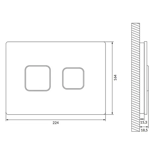Кнопка змиву Cersanit Accento Square біле скло S97-054 - фото 2