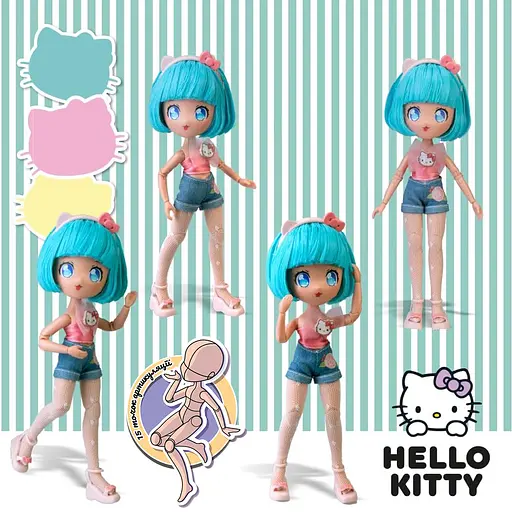 Ігровий набір 4SF Manga Dolls серії Hello Kitty Красуня Пінк на скутері з аксесуарами (HKTF3000) - фото 9