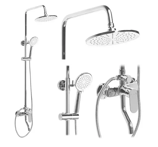 Душова система Rea Salton хром з виливом REA-P2408, Хром - фото 3