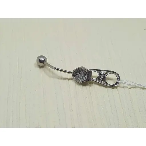 Серебряная серьга для пирсинга пупка Ирий. 6019 - фото 2