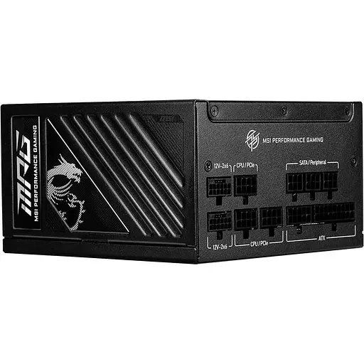 Блок живлення MSI MPG 850W PCIE5 ATX 3.1 80+ Gold (MPG A850GS PCIE5) - фото 3