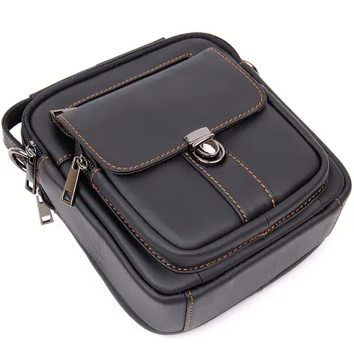 Чоловік шкіряний месенджер Vintage 18х20х7 см sum0013949 - фото 3