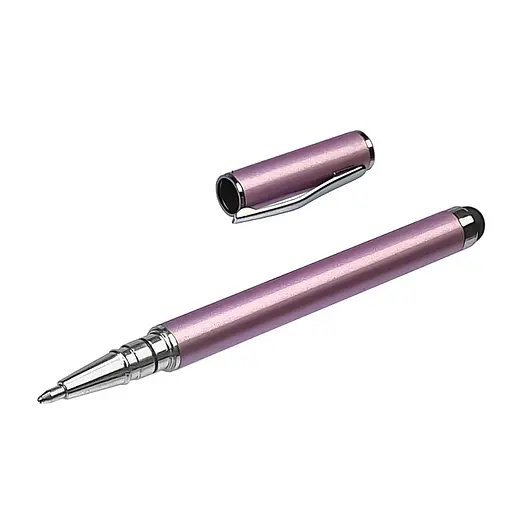 Стилус емкостный, с шариковой ручкой, металлический, сиреневый - фото 2