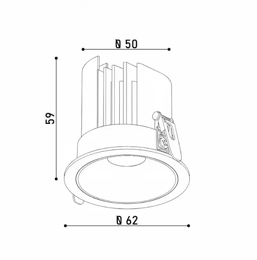 Світильник точковий врізний KLOODI KD-RORRY62 7W CCT WH - фото 4