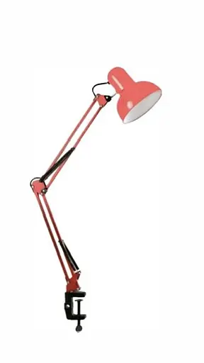 Настільна лампа на струбцині 60W E27 LU-074-1800 PINK (РОЖЕВА) TM LUMANO - фото 1