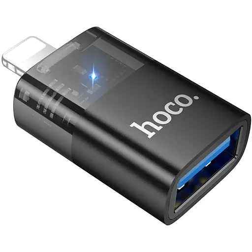 Адаптер перехідник Hoco UA36 Lightning to USB чорний