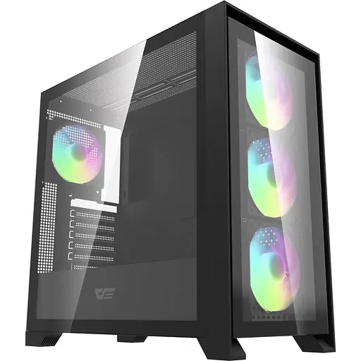 Корпус Darkflash DRX90 Glass Black (DRX90 GLASS Black), блок питания не входит в комплект - фото 1