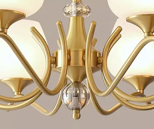 Светодиодная люстра Тюльпан 5034 (Золотая) 5 плафонов - фото 2