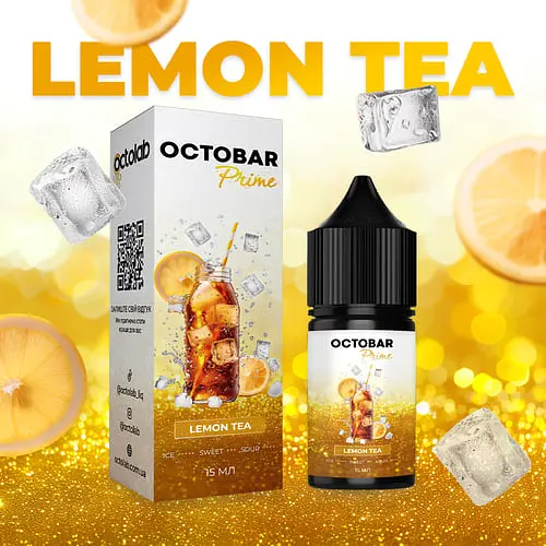 Набір компонентів для самозамісу сольової заправки Octobar Prime 15 мл Lemon Tea Чай з лимоном 0-50 мг (19054) - фото 2