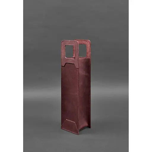 Кожаный чехол для вина BlankNote Crazy Horse 2.0 бордовый  - фото 6