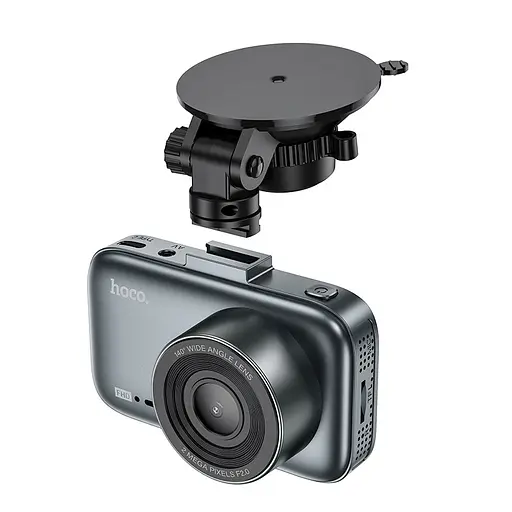 Відеореєстратор Hoco DV6 Driving recorder with 3-inch display (with rear camera) Iron gray - фото 3