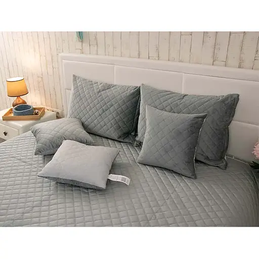 Подушка Руно 40х40 декоративна Velour "Dark Grey ромб" 311.55_Dark Grey ромб - фото 5