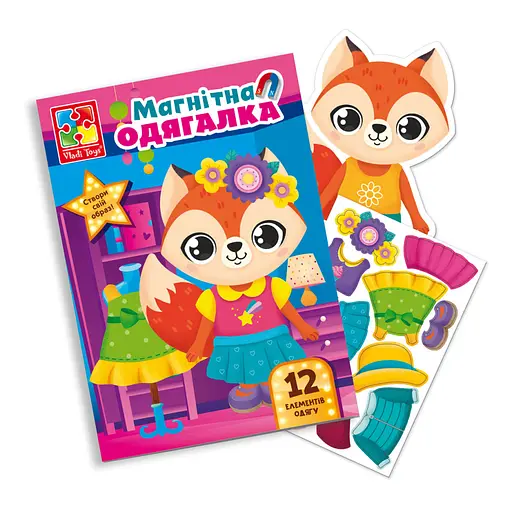 Магнитная игра Одевашка "Лисичка" Vladi Toys VT3204-33 Укр - фото 2