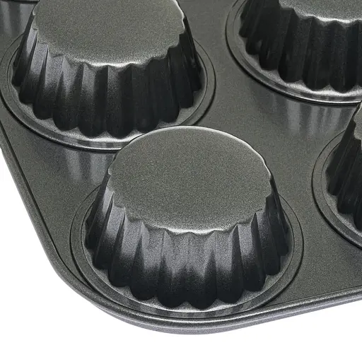 Форма для випікання кексів та мафінів на 12 комірок з антипригарним покриттям 35.5х27х3 см, A-plus Чорний 84294 - фото 6