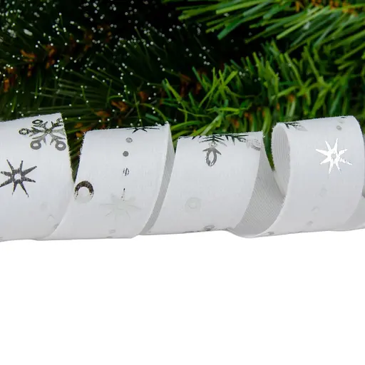 Стрічка декоративна Chomik текстиль 2.5х270 см біла (TAS9737) - фото 2