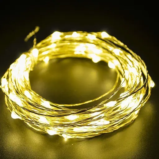 Светодиодная гирлянда Sun Lamp Капля Росы 100 LED 10м теплый белый свет оптом  - фото 3