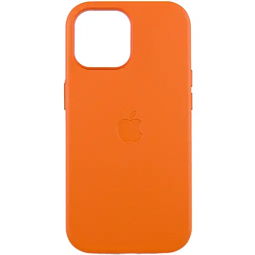 Шкіряний чохол Epik Leather Case AAA with MagSafe and Animation для Apple iPhone 14, 6.1 Orange