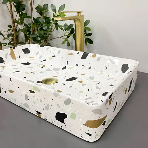 Умивальник VBI Triest terazzo glossy накладний VBI-012706, Цветной - фото 3